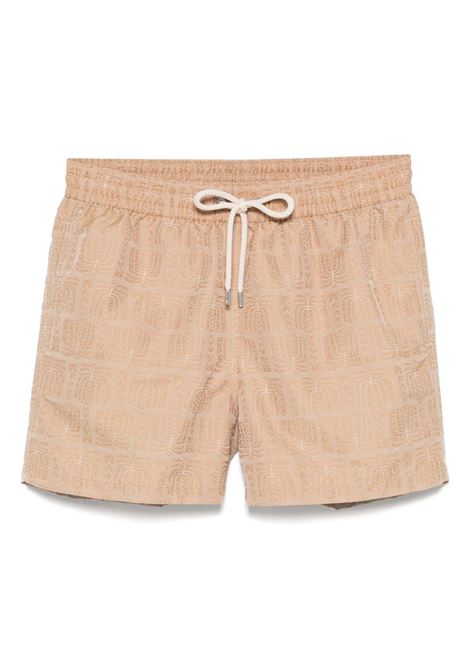 Costume da bagno con stampa grafica in beige Frescobol carioca - uomo